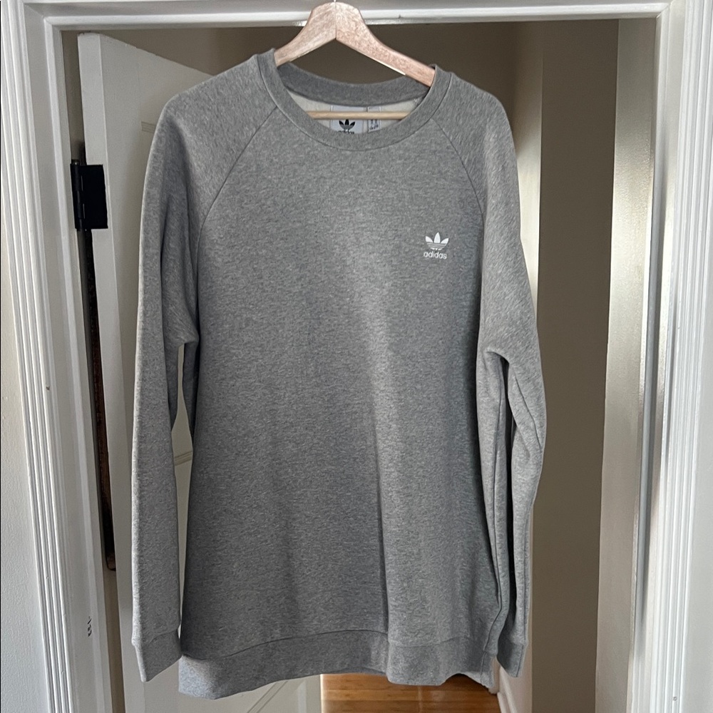 Adidas Men's Crewneck Gray Sweater